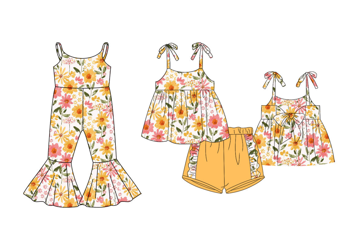 Baby Girl Straps Flower Sibling Jumpsuit Set ( Moq 5 Each Style ) 1.24