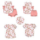 Baby Girl Valentine Hearts Flower Bows Strawberry Sibling Matching Dress Romper Set ( Moq 5 Each style )