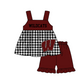( Moq 5 Each Style ) Baby Boys Girls Kids W Plaid Team Sibling Rompers Dress Sets