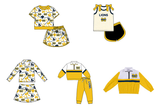( Moq 5 Each Style ) Sibling Baby Girls Kids Bows Team Shirt Sets Clothes