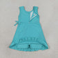 Baby Girls Kids Sleeveless Blue Green Scallop Yoga Active Knee Length Dress RTS