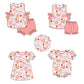 Baby Girl Strawberry Flower Bows Dog Sibling Matching Dress Romper Clothes Set ( Moq 5 Each style )