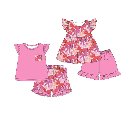 Baby Girl Short Sleeves Bows Sibling Set ( Moq 5 Each Style ) 1.16