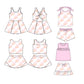 ( Moq 5 Each Style ) Baby Girl Sleeveless Football Bows Sibling Dress Set 3.22