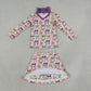 Baby Girls Kids Bows Halloween Pullover Skirt Shorts Yoga Active Set Clothes RTS