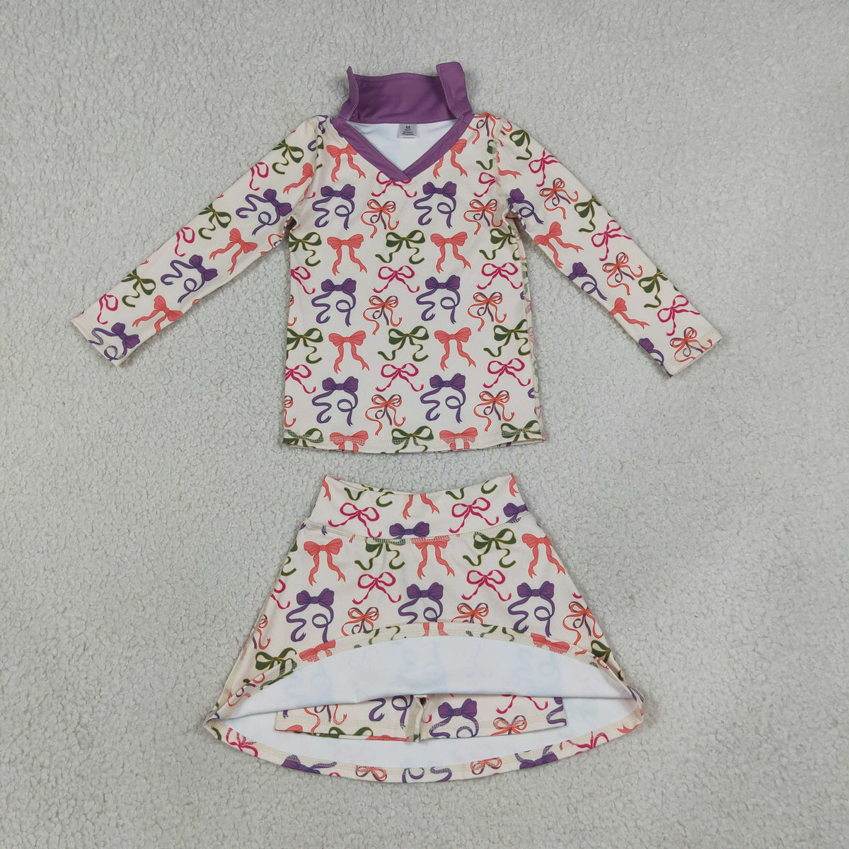 Baby Girls Kids Bows Halloween Pullover Skirt Shorts Yoga Active Set Clothes RTS