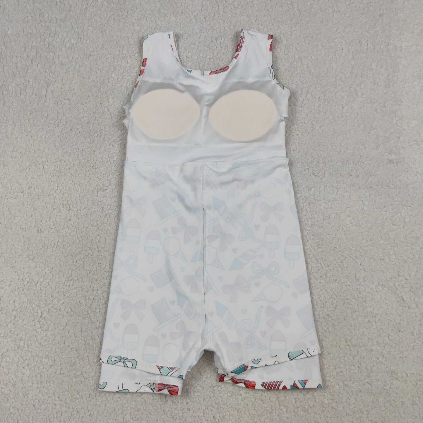 Baby Girls Toddler Popsicles Bows Flags 4th of July Yoga Shorts Knee Length Dress RTS