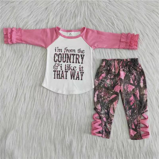 Promotion Baby Girl Country Camo Outfit