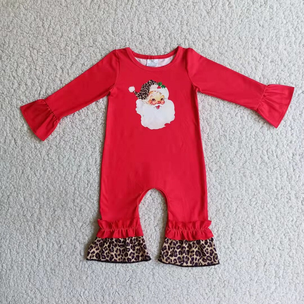 Promotion 6 A10-4 Baby Girl Christmas Santa Red Romper