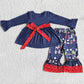 Promotion Baby Girl Long Sleeves Christmas Nativity Tunic Pants Set