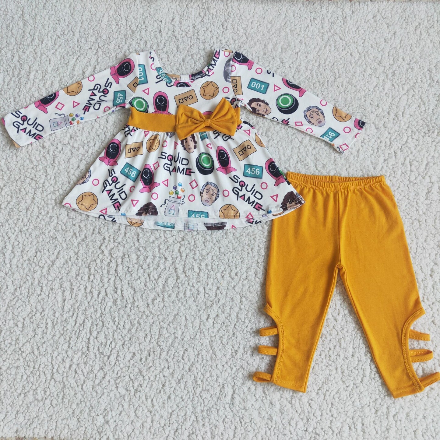 Promotion Baby Girl Long Sleeves Pants Outfit