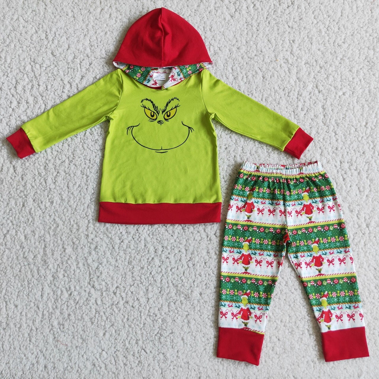 Promotion 6 A15-18 Christmas Baby Boy Cartoon Hoodie Outfit