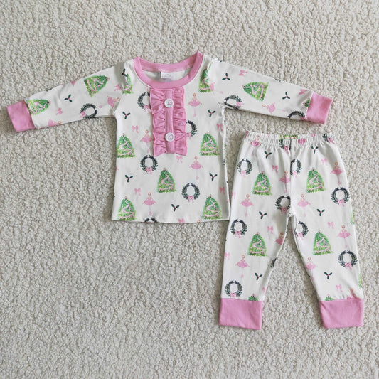 Promotion 6 A16-27 Christmas Baby Girl Dancing Pajamas Outfit