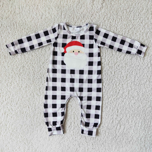 Promotion 6 A19-25 Baby Boy Christmas Plaid Romper