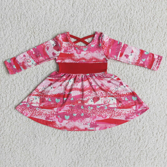 Promotion 6 A2-5 Baby Girl Valentine's Day Hearts Twirl Dress