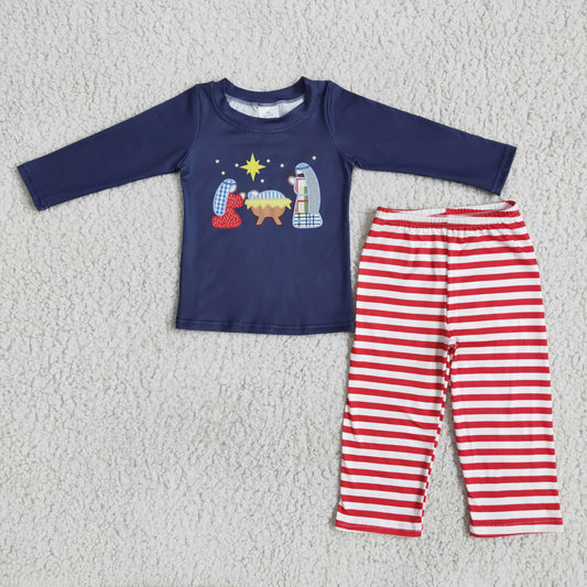 Promotion Christmas Nativity Baby Boy Outfit Pajamas RTS