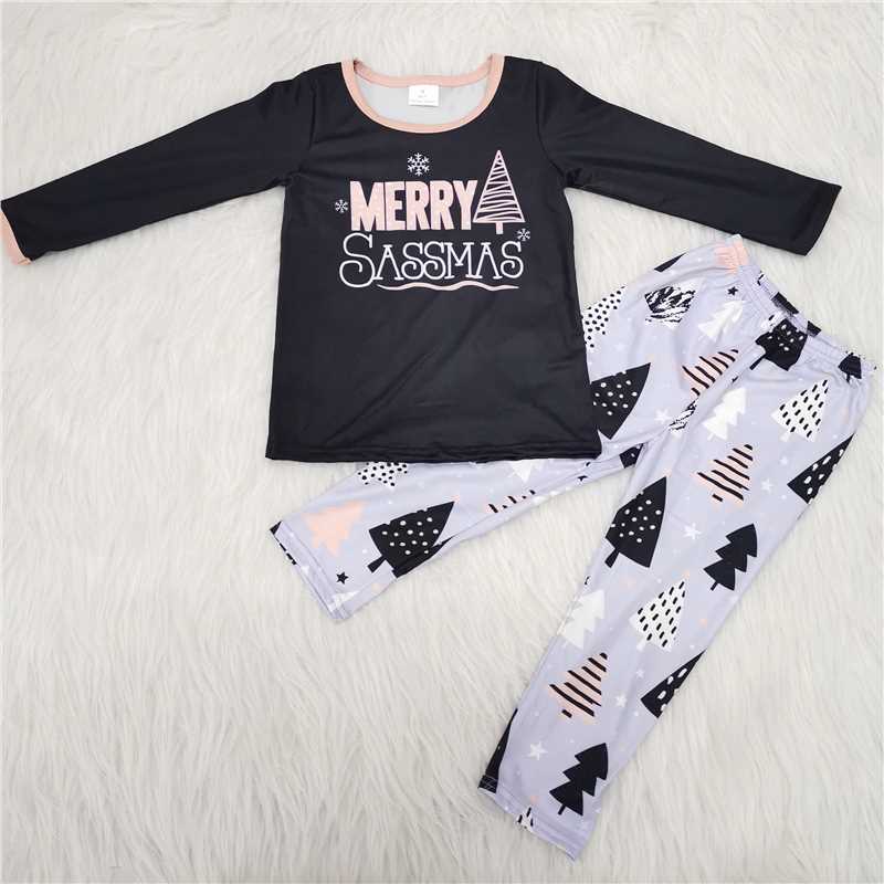 Promotion 6 A25-16 Christmas Tree Baby Girl Pants Outfit