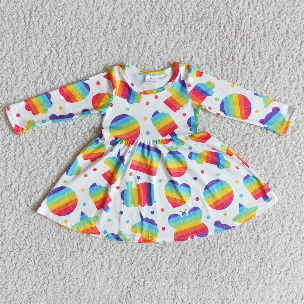 Promotion Long sleeve Baby Girl Toy twril dress