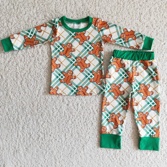 Promotion 6 A3-26 Christmas Gingerbread Baby Boy Pajamas Outfit