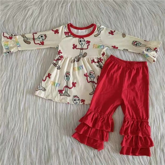 Promotion 6 A33-26 Baby Girl Long Sleeves Pants Outfit