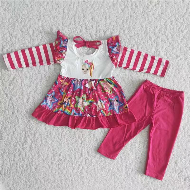 Promotion Baby Girl Long Sleeves Pants Outfit