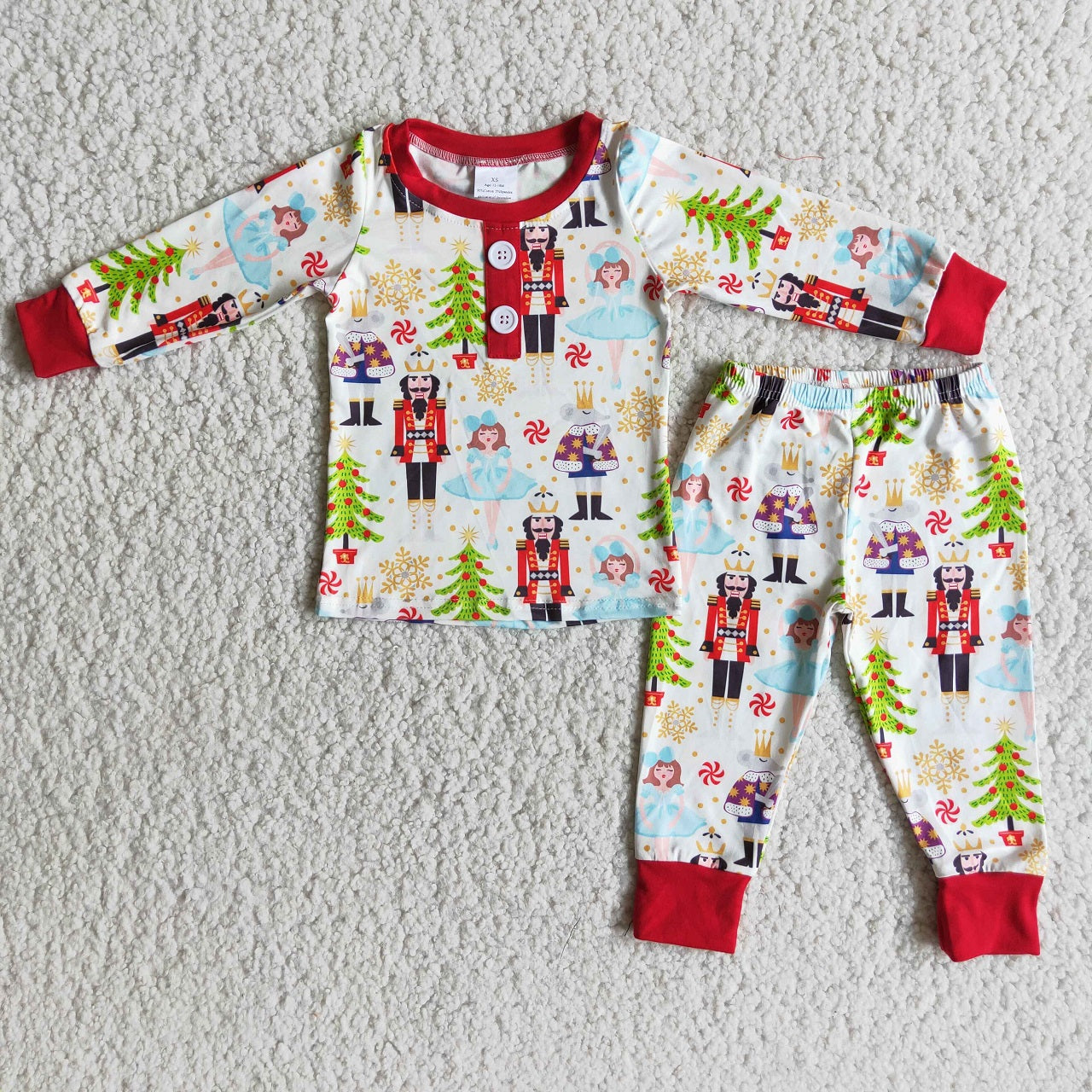 Promotion Baby Boy Long Sleeves Soldiers Shirt Pants Christmas Pajamas Set