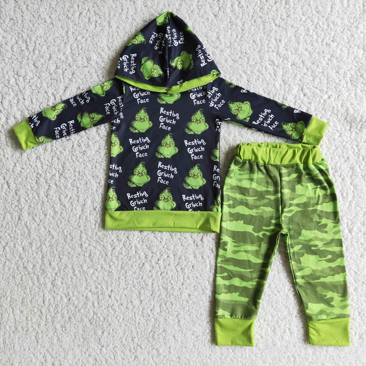 Promotion 6 A6-26 Baby Boy Christmas Hoodie Face Outfit