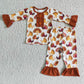 Promotion 6 B3-3 Baby Boy Long Sleeves turkey Shirts Pants Outfit Pajamas