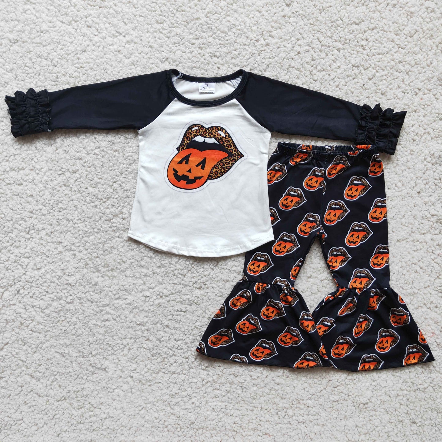 Promotion Baby Girl Long Sleeves Pants Halloween Outfit