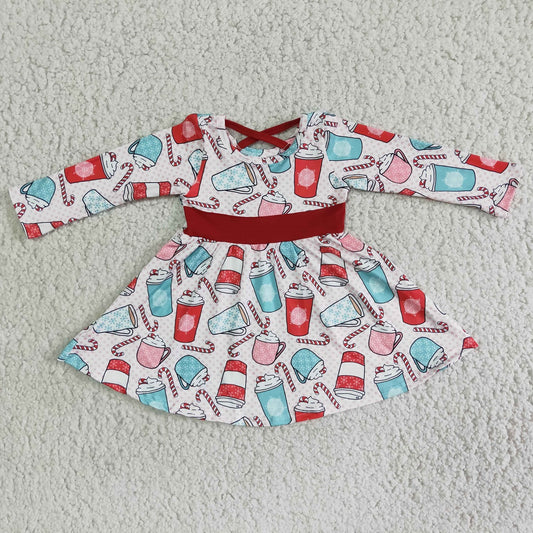 Promotion 6 B12-19 Baby Girl Cup Candy Cane Twirl Christmas Dress