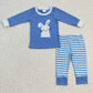 Baby Boy Girl Long Sleeves Easter Rabbits Shirt Pants Sibling Pajamas Set