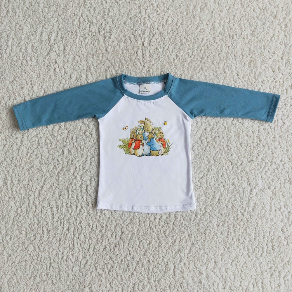 Promotion 6 B13-33 Easter Baby Boy Rabbits Shirt Tops