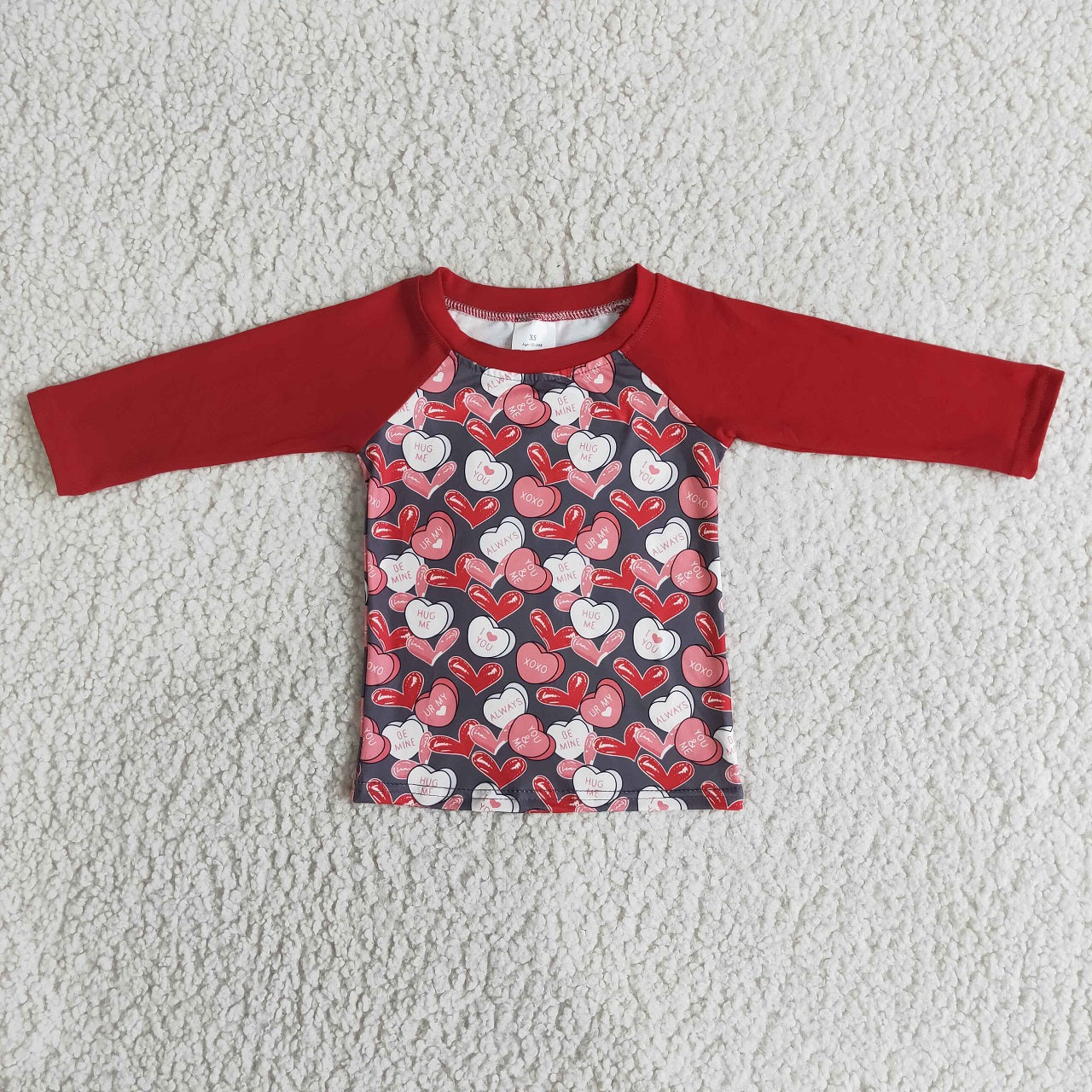 Promotion 6 B3-4 Baby Boy Valentine's Hearts Shirt Tops