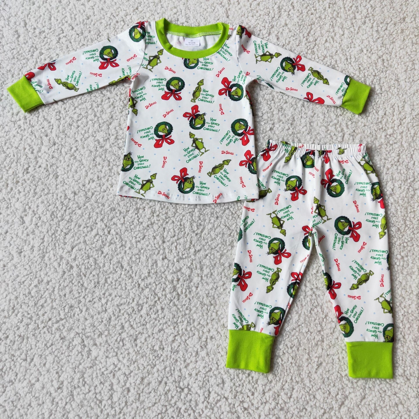 Promotion 6 A20-3 Baby Girls Christmas Face Pajamas Outfit