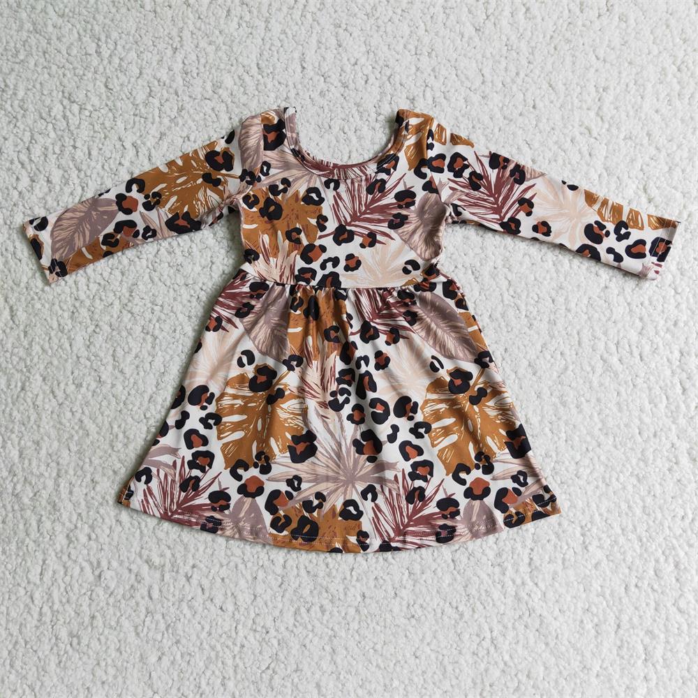 Promotion Baby Girl Leopard Fall Dress