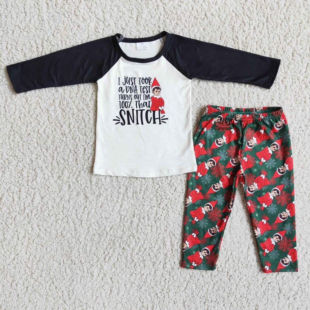 Promotion 6 B9-2 Christmas Baby Boy Pants Outfit Pajamas