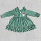 Baby Boy Girl Long Sleeves Christmas Santa Green Plaid Sibling Gowns Dress Pajamas Set