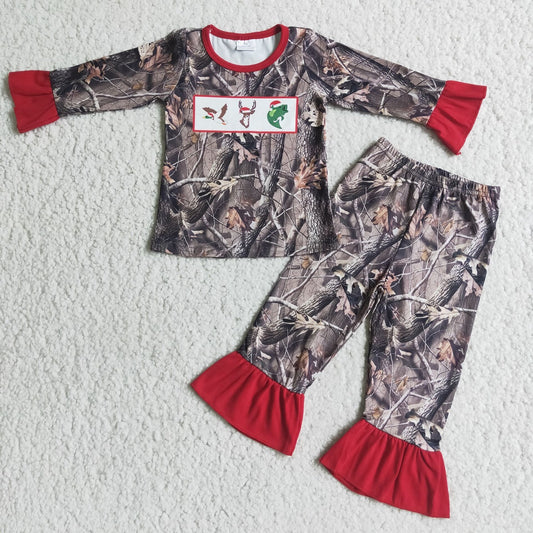 Promotion 6 C9-4 Baby Girl Christmas Deer Duck Pants Outfit Camo Hunting Pajamas