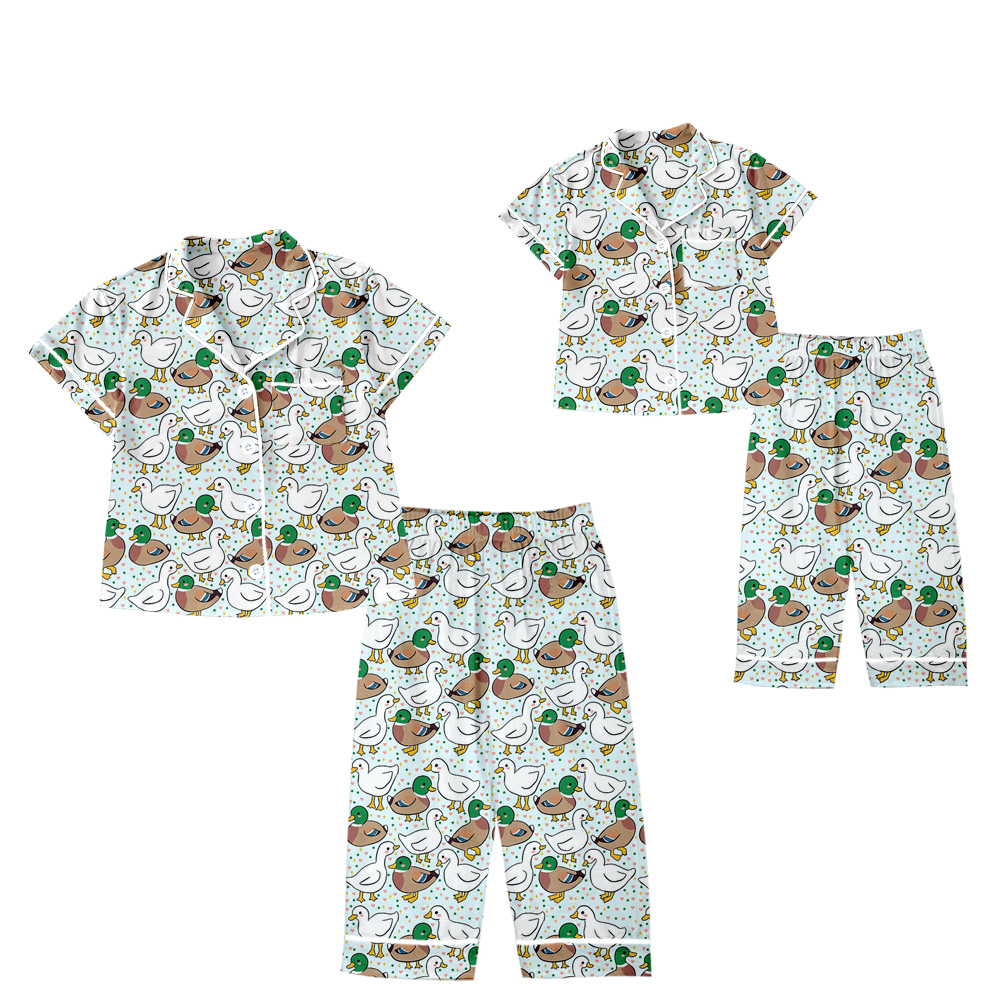 Baby Kids Toddler Adult Ducks Sibling Family Pajamas Set