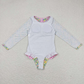 Baby Girl Long Sleeves Floral One Piece Summer Swimsuit