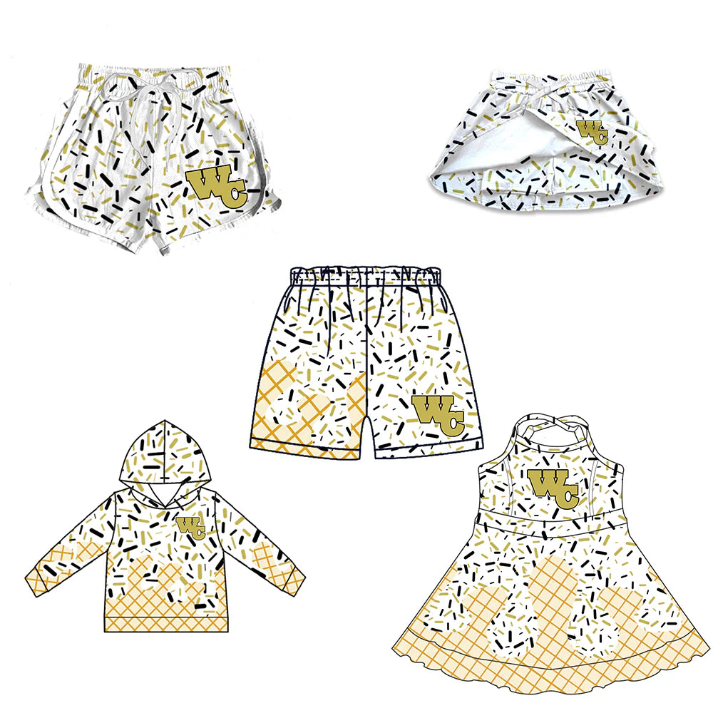 ( Moq 5 each style ) Baby Boy Girl WC Team Sibling Drips Dress Shirt Shorts Pants 7.5