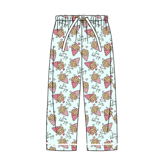 Adult Women  Chips Hearts Valentine Pajamas Pants