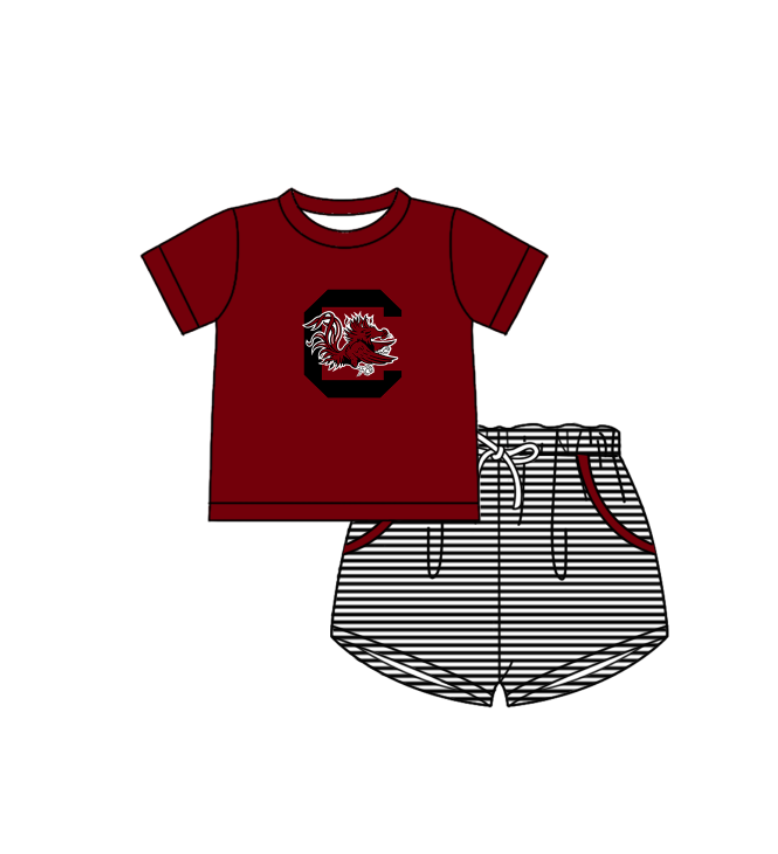 ( Moq 5 Each Style ) Baby Boys Girls Kids Chicken Stripes Team Sibling Rompers Sets