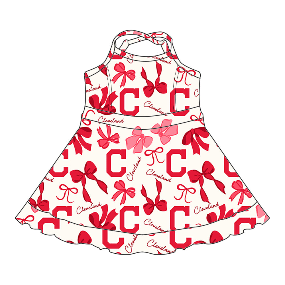 ( Moq 5 each style ) Baby Girl Team C Bows Sibling Dress Set 5.21