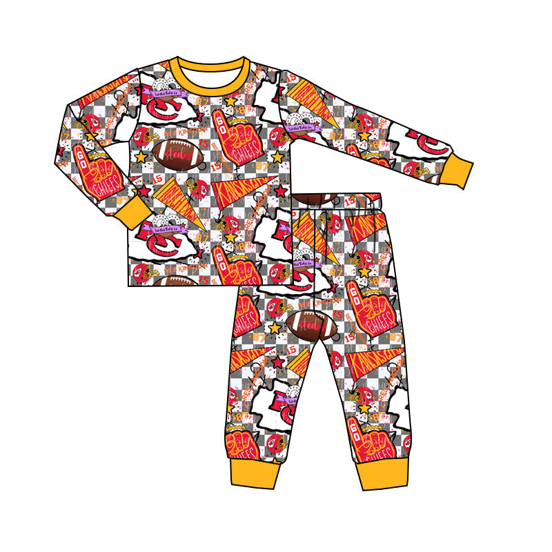 Baby Boy Long Sleeves KC Shirt Pants Fall Pajamas Clothes Team Set