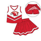 ( Moq 5 each style ) Baby Boy Girl Team Cheer Sibling Shirt Bows Jumpsuit Dress Set 7.29