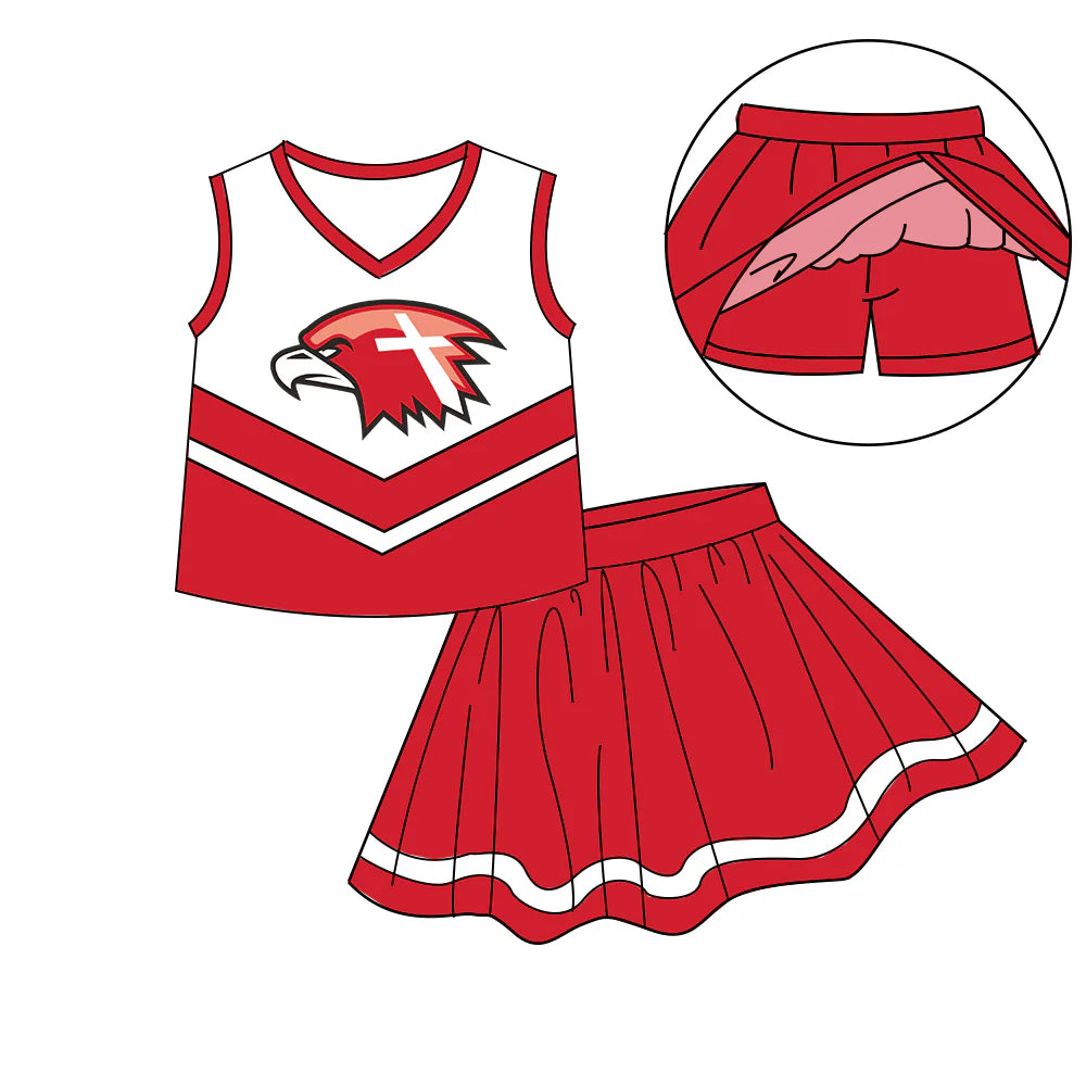 ( Moq 5 each style ) Baby Boy Girl Team Cheer Sibling Shirt Bows Jumpsuit Dress Set 7.29