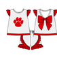 ( Moq 5 Each Style ) Baby Boys Girls Toddler Red Plaid Sibling Shorts Sets Team Clothing