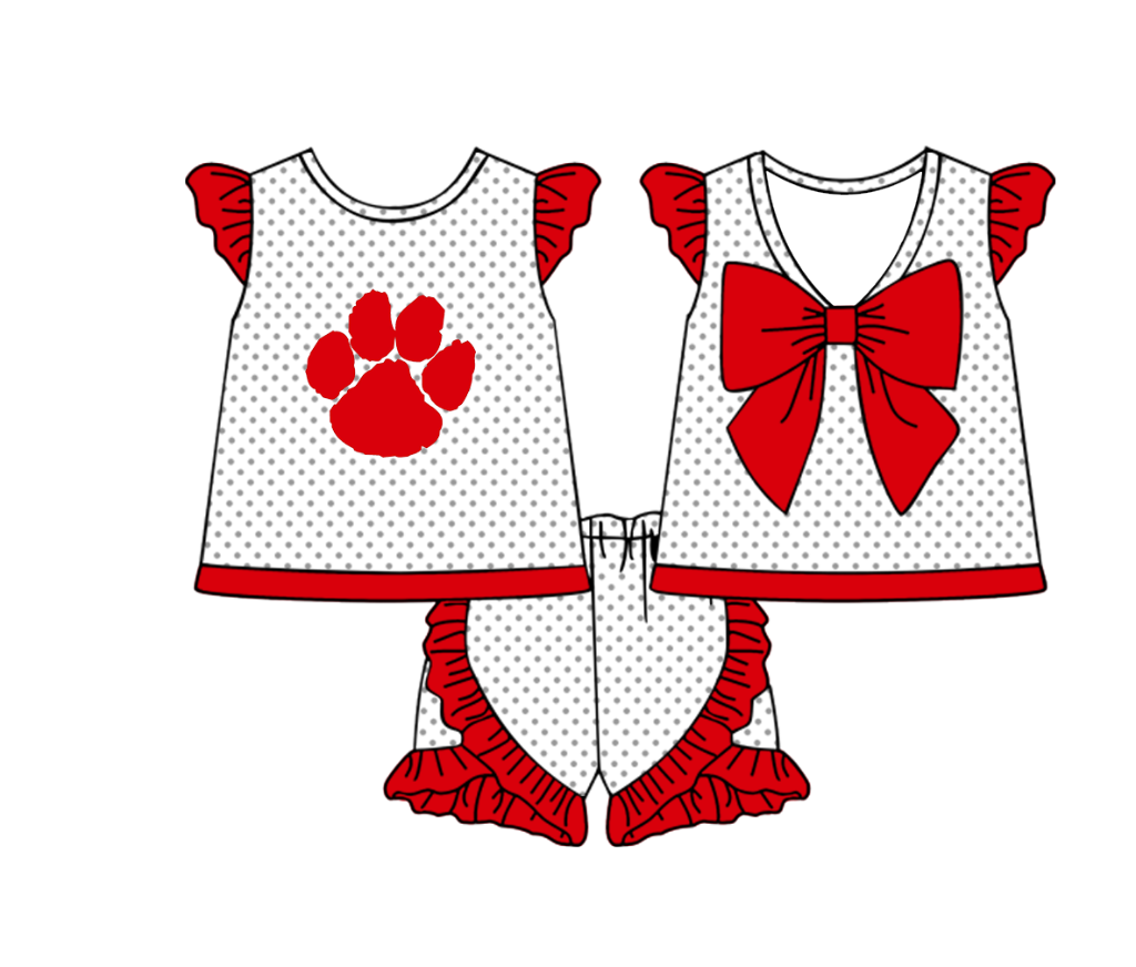 ( Moq 5 Each Style ) Baby Boys Girls Toddler Red Plaid Sibling Shorts Sets Team Clothing