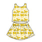 ( Moq 5 each style ) Baby Girl Toddler Team Yellow Bows Sibling Dress Set 6.26